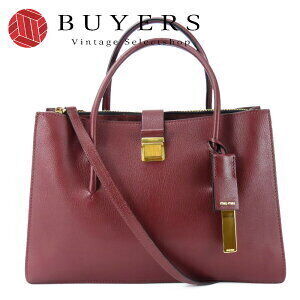 Miu Miu Handbag Leather Bordeaux Red Shoulder Bag